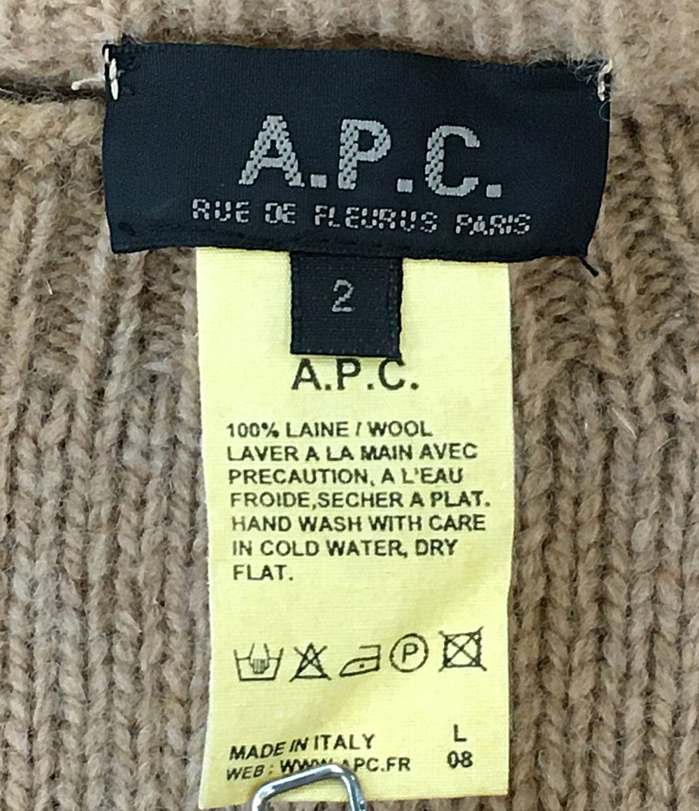 A.P.C.(アーペーセー) トルコ製 ウール100 ラグラン ニット メンズ
