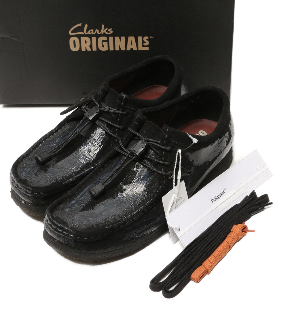 美品 Clarks × POLIQUANT ポリクアント モカシン ワラビー Wallabee Black Suede 11826 メンズ SIZE UK 8 クラークス