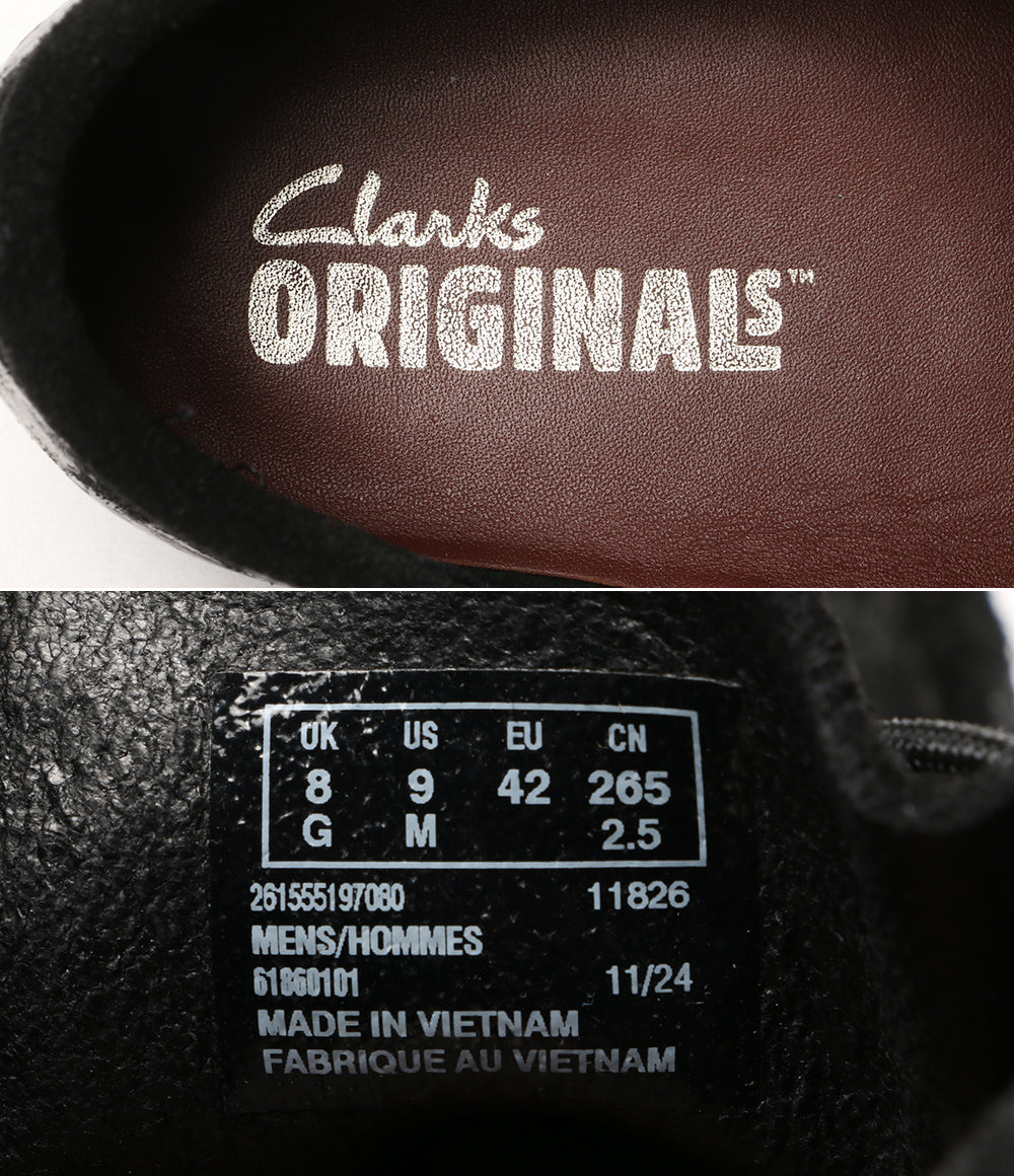 美品 Clarks × POLIQUANT ポリクアント モカシン ワラビー Wallabee Black Suede 11826 メンズ SIZE UK 8 クラークス