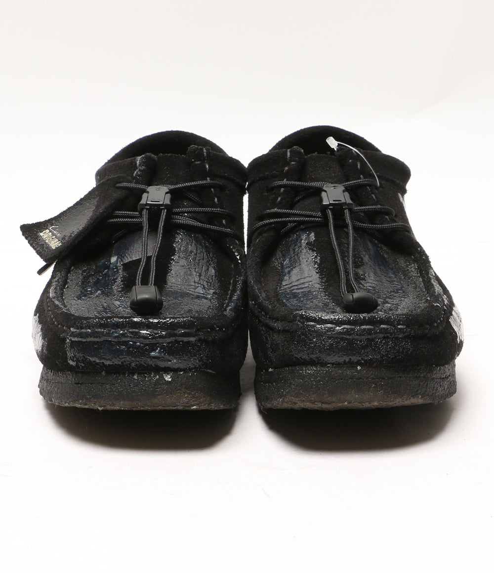 美品 Clarks × POLIQUANT ポリクアント モカシン ワラビー Wallabee Black Suede 11826 メンズ SIZE UK 8 クラークス