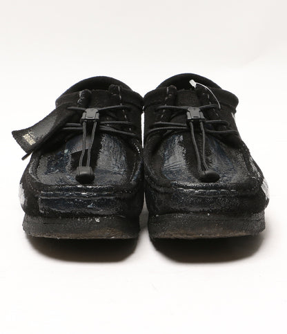 美品 Clarks × POLIQUANT ポリクアント モカシン ワラビー Wallabee Black Suede 11826 メンズ SIZE UK 8 クラークス