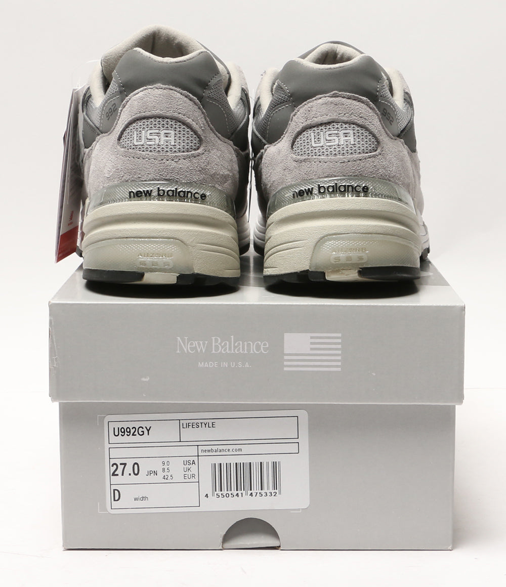 美品 new balance スニーカー USA製 Dワイズ U992GY メンズ SIZE 27cm ニューバランス