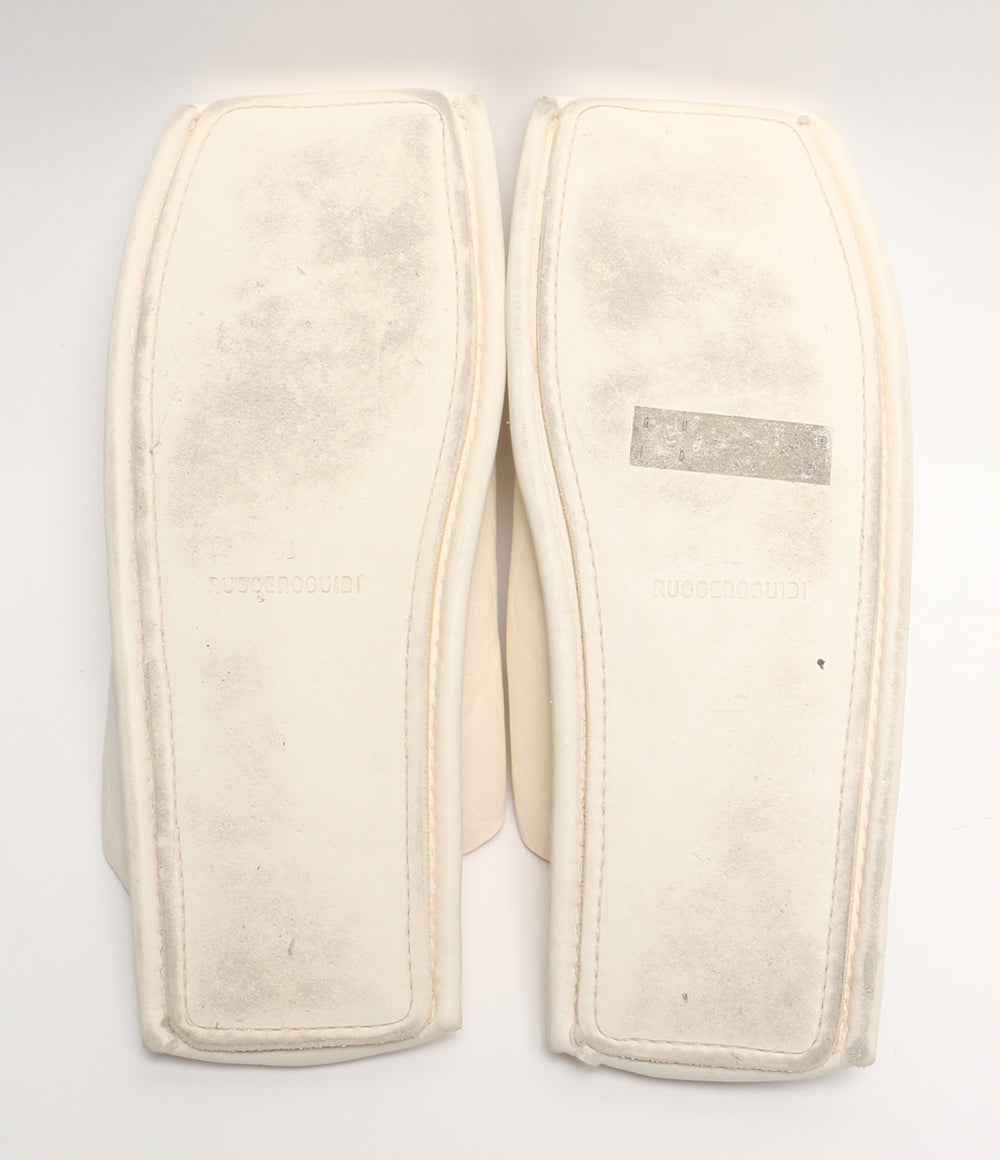 GUIDI サンダル ホワイト レザー SLQ01 メンズ SIZE 41 グイディ