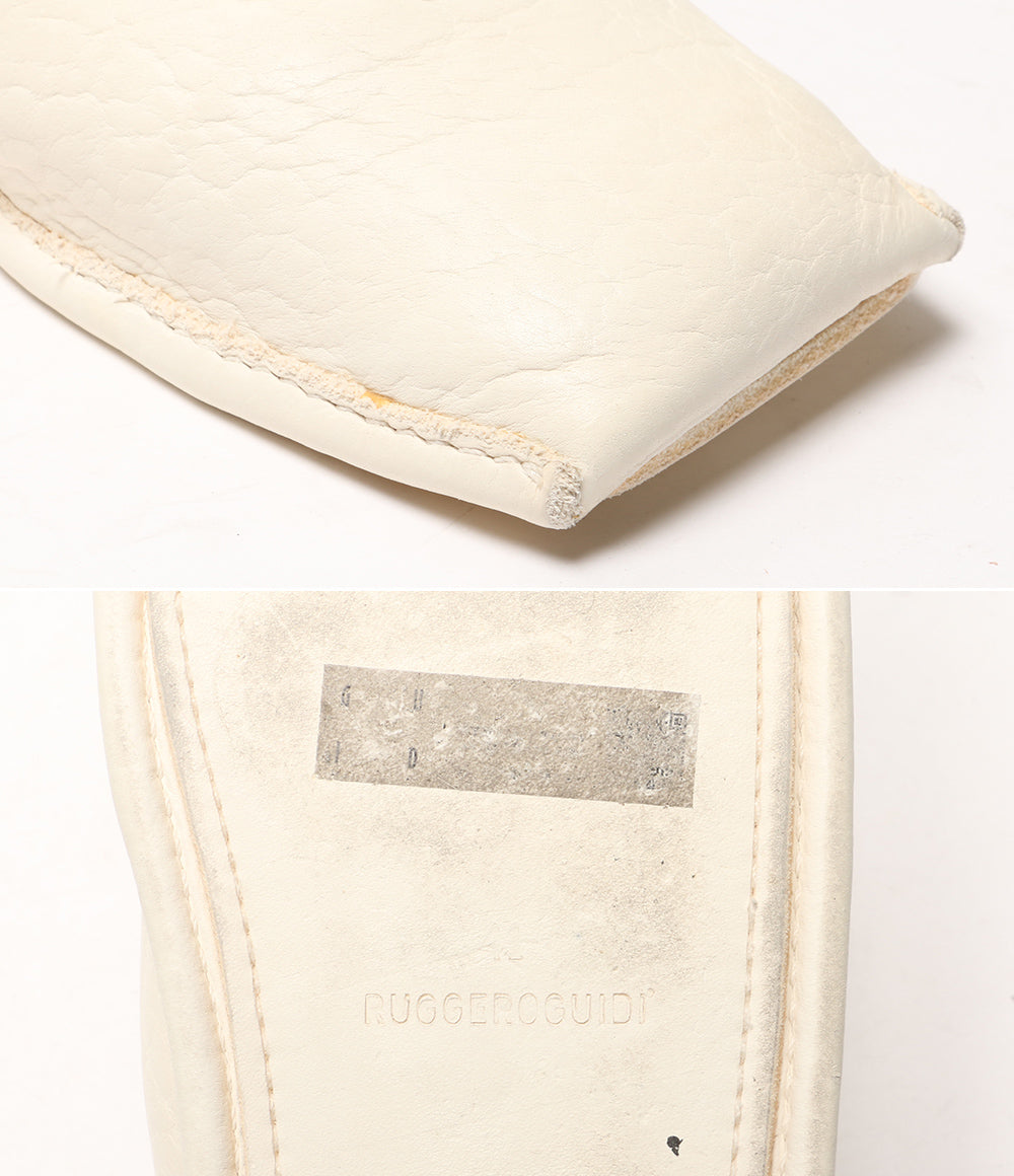 GUIDI サンダル ホワイト レザー SLQ01 メンズ SIZE 41 グイディ