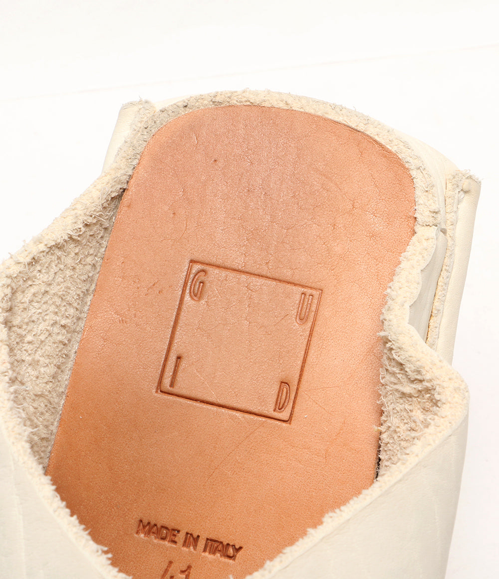 GUIDI サンダル ホワイト レザー SLQ01 メンズ SIZE 41 グイディ