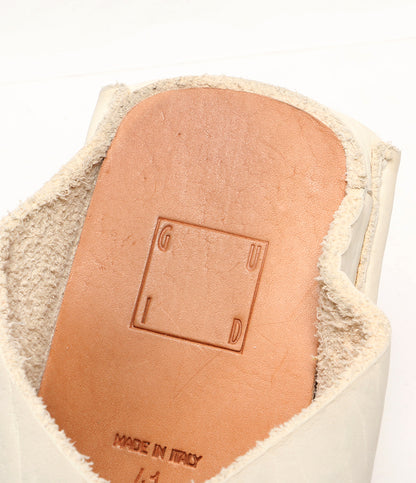 GUIDI サンダル ホワイト レザー SLQ01 メンズ SIZE 41 グイディ