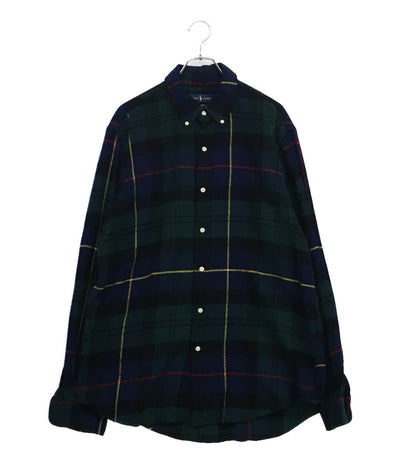 RALPH LAUREN 長袖シャツ ボタンダウン ヘビーネル NAVY メンズ SIZE L ラルフローレン