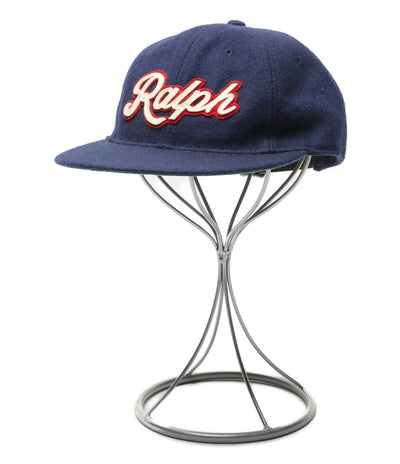 美品 POLO RALPH LAUREN アップリケド ウール ボール キャップ メンズ SIZE ONE SIZE ポロ・ラルフローレン