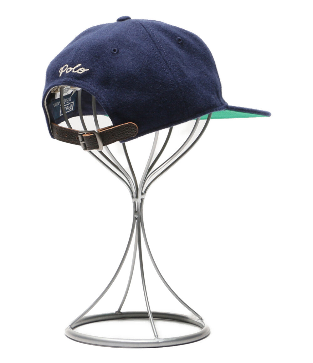 美品 POLO RALPH LAUREN アップリケド ウール ボール キャップ メンズ SIZE ONE SIZE ポロ・ラルフローレン