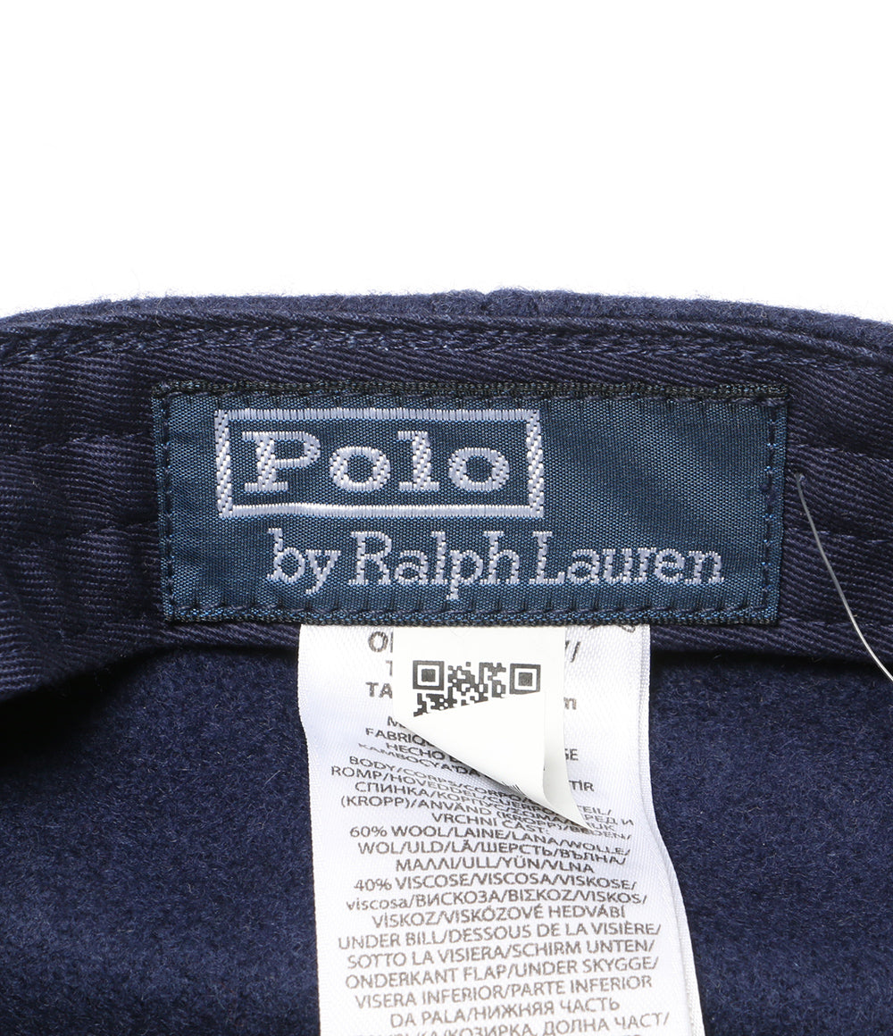 美品 POLO RALPH LAUREN アップリケド ウール ボール キャップ メンズ SIZE ONE SIZE ポロ・ラルフローレン