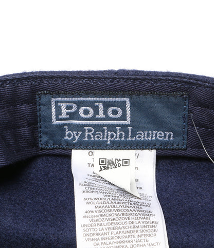 美品 POLO RALPH LAUREN アップリケド ウール ボール キャップ メンズ SIZE ONE SIZE ポロ・ラルフローレン
