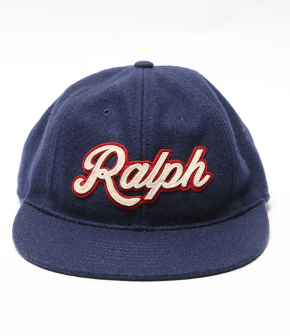 美品 POLO RALPH LAUREN アップリケド ウール ボール キャップ メンズ SIZE ONE SIZE ポロ・ラルフローレン