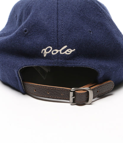 美品 POLO RALPH LAUREN アップリケド ウール ボール キャップ メンズ SIZE ONE SIZE ポロ・ラルフローレン