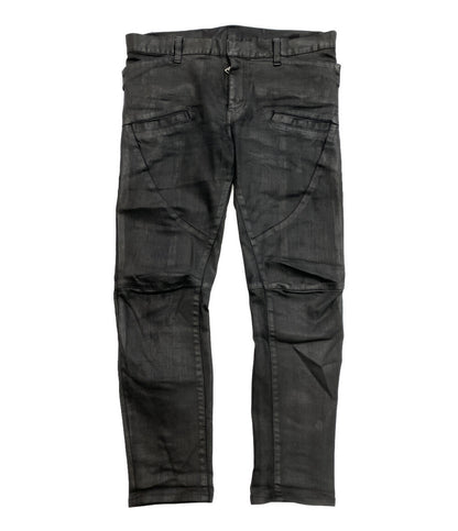 BALMAIN パンツ コーティング ブラック T548 B363 メンズ SIZE 32 バルマン