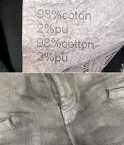 BALMAIN パンツ コーティング ブラック T548 B363 メンズ SIZE 32 バルマン