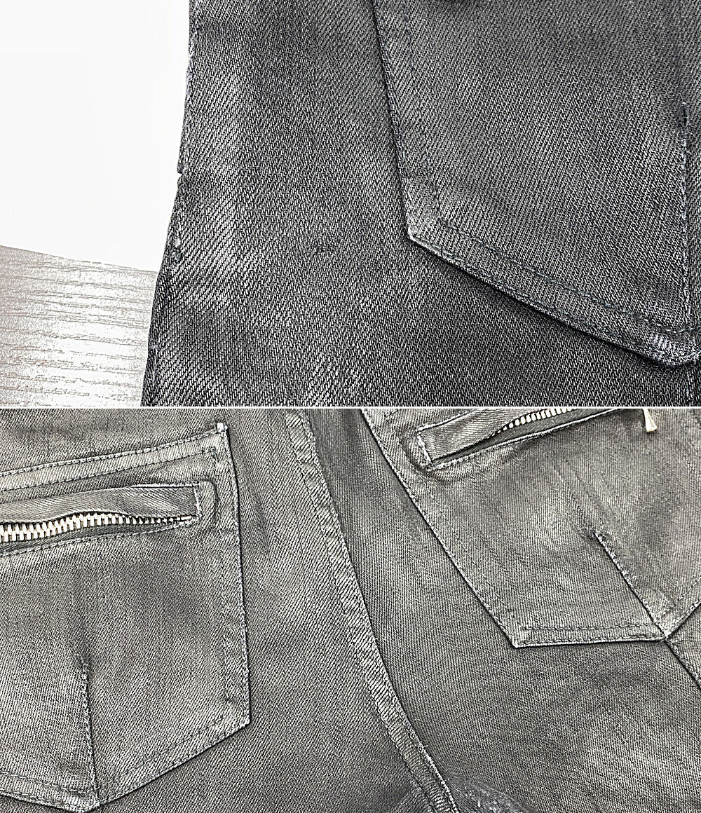 BALMAIN パンツ コーティング ブラック T548 B363 メンズ SIZE 32 バルマン