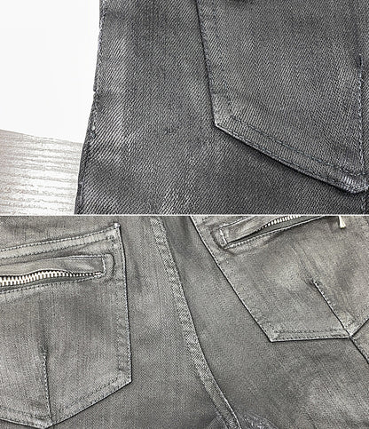 BALMAIN パンツ コーティング ブラック T548 B363 メンズ SIZE 32 バルマン