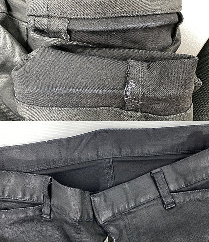 BALMAIN パンツ コーティング ブラック T548 B363 メンズ SIZE 32 バルマン
