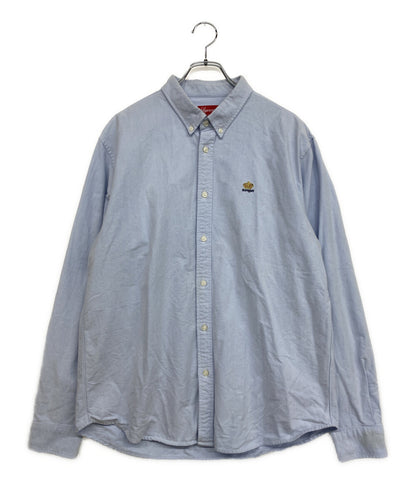Supreme 長袖シャツ CROWN LOGO OXFORD SHIRT サックス メンズ SIZE L シュプリーム