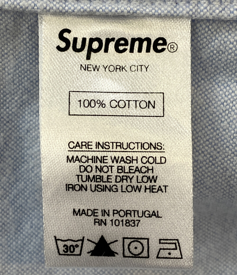 Supreme 長袖シャツ CROWN LOGO OXFORD SHIRT サックス メンズ SIZE L シュプリーム