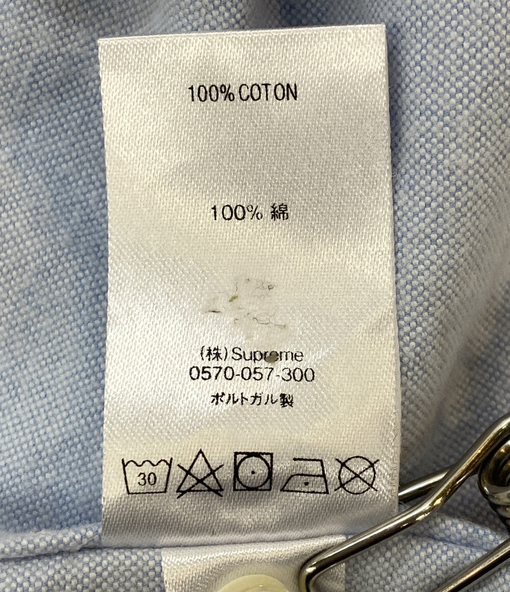 Supreme 長袖シャツ CROWN LOGO OXFORD SHIRT サックス メンズ SIZE L