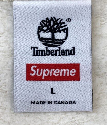 Supreme × TIMBERLAND ティンバーランド スウェット CREW NECK SWEAT ナチュラル メンズ SIZE L シュプリーム