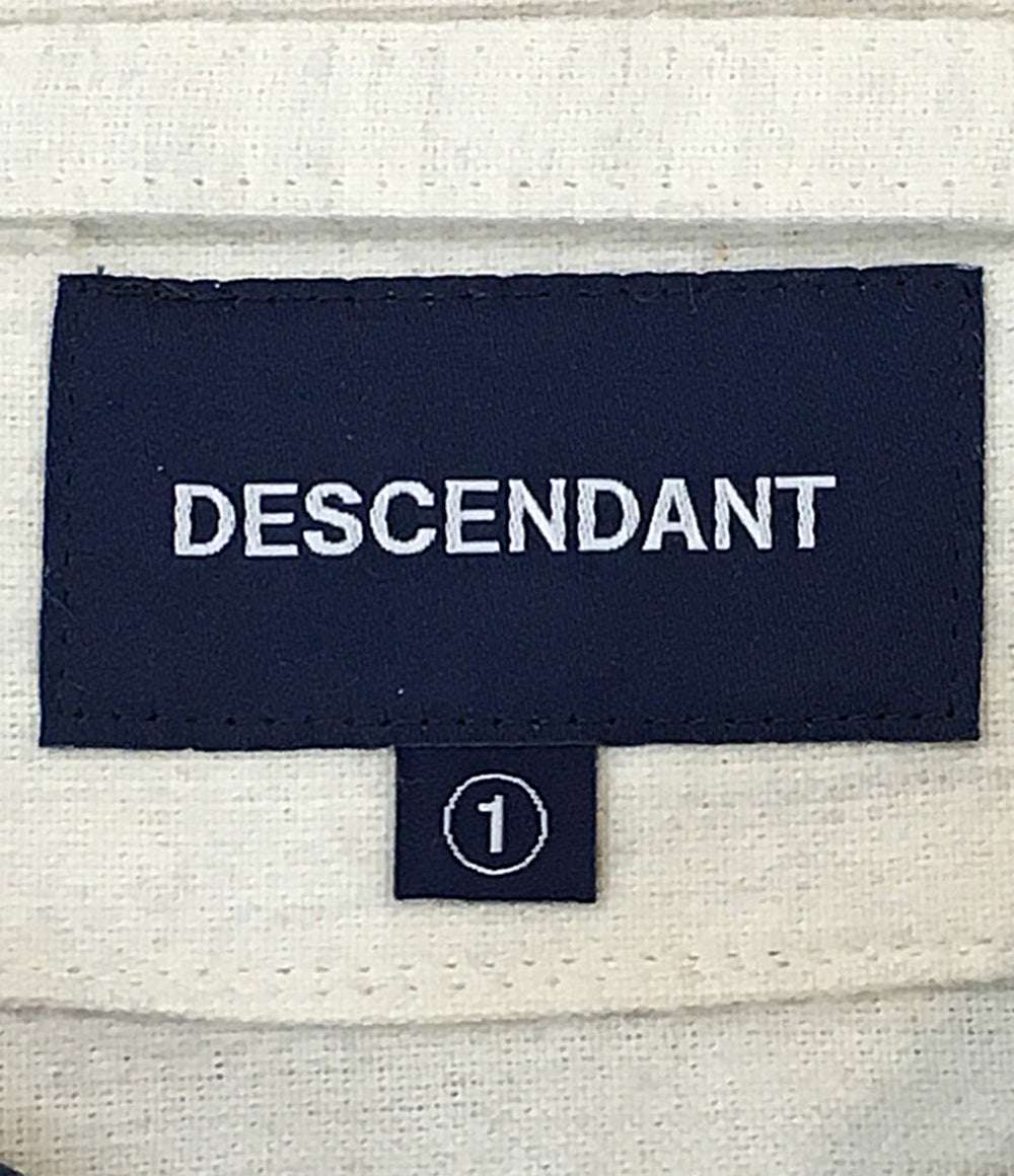 美品 DESCENDANT ベースボールシャツ ベージュ コットン メンズ SIZE 1 ディセンダント