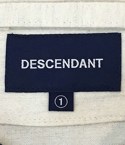 美品 DESCENDANT ベースボールシャツ ベージュ コットン メンズ SIZE 1 ディセンダント