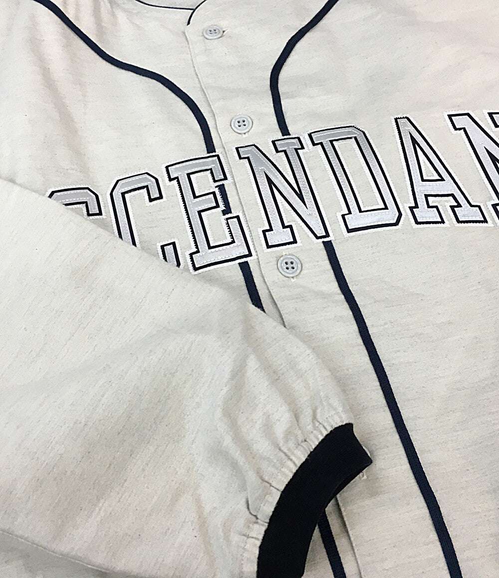 美品 DESCENDANT ベースボールシャツ ベージュ コットン メンズ SIZE 1 ディセンダント