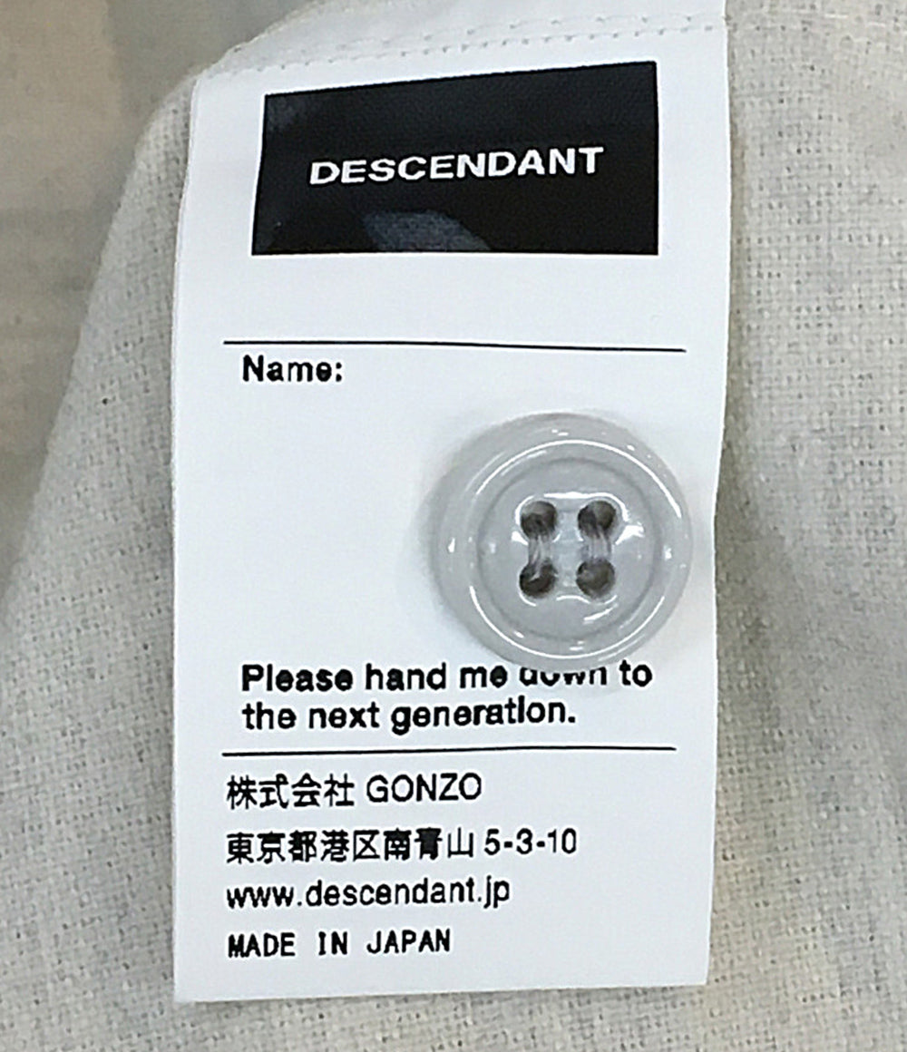 美品 DESCENDANT ベースボールシャツ ベージュ コットン メンズ SIZE 1 ディセンダント