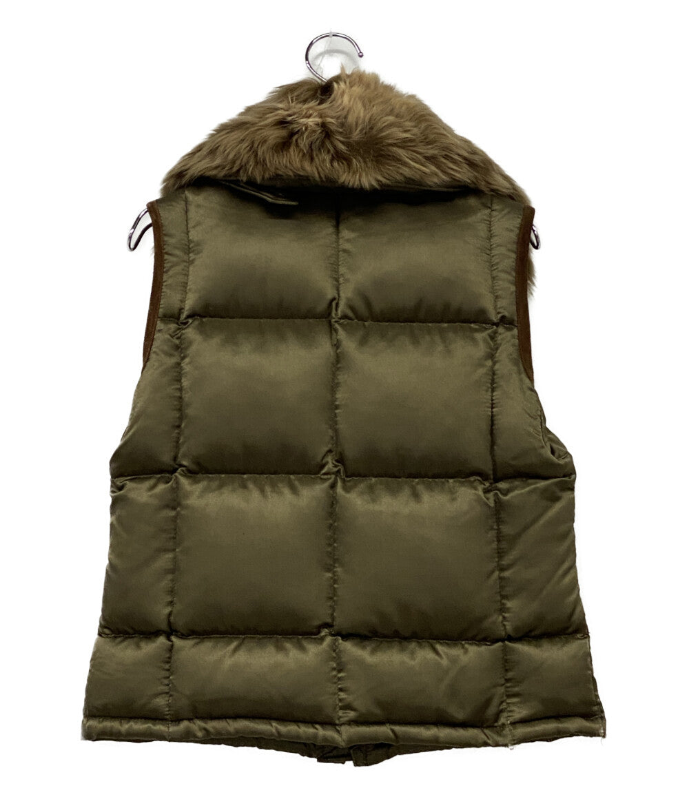 RALPH LAUREN ダウンベスト スウェード ファー レディース SIZE S ラルフローレン