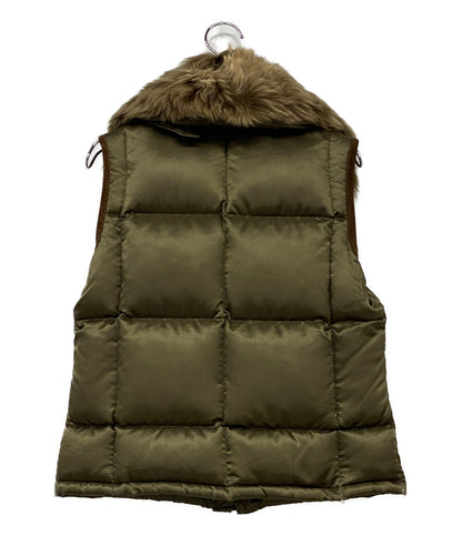 RALPH LAUREN ダウンベスト スウェード ファー レディース SIZE S ラルフローレン