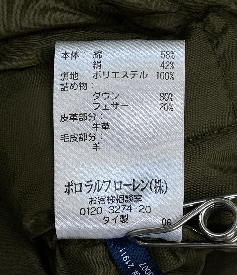 RALPH LAUREN ダウンベスト スウェード ファー レディース SIZE S ラルフローレン
