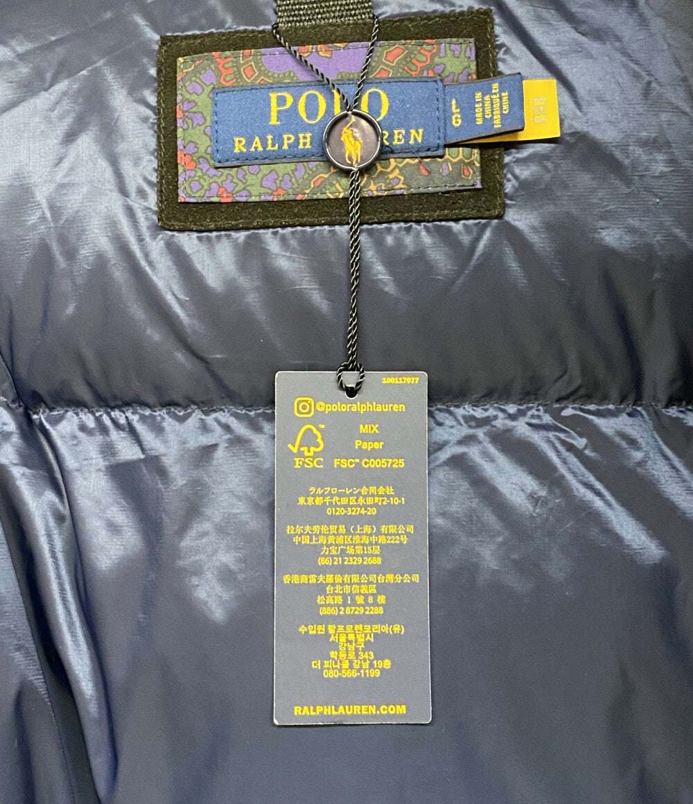 美品 POLO RALPH LAUREN ダウンジャケット ウォーターリペラント ペイズリー メンズ SIZE L ポロ・ラルフローレン