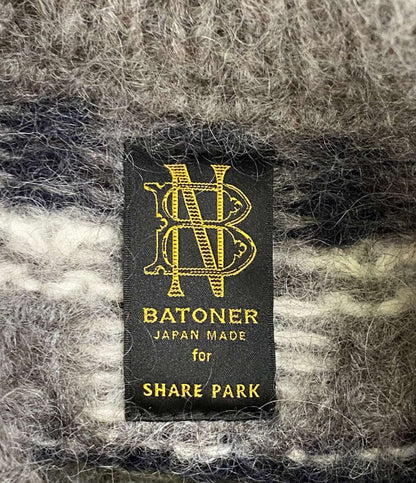 美品 BATONER バトナ― ニット モヘヤ ノルディック メンズ SIZE 2