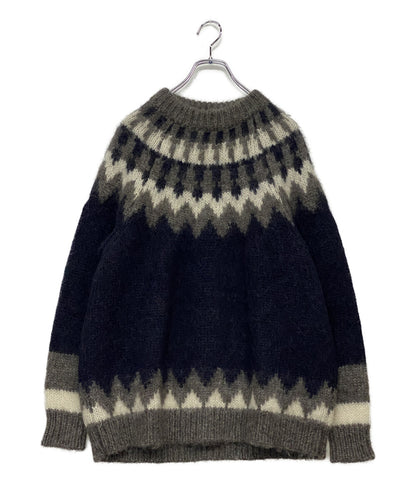 美品 BATONER バトナ― ニット モヘヤ ノルディック メンズ SIZE 2