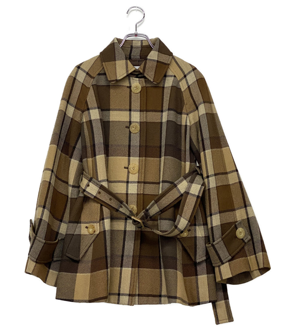 OLD ENGLAND ベルテットハーフコート レディース SIZE 36 オールドイングランド