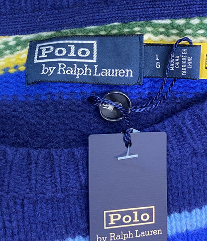 美品 POLO RALPH LAUREN ニット VOYAGER ストライプ メンズ SIZE L ポロ・ラルフローレン