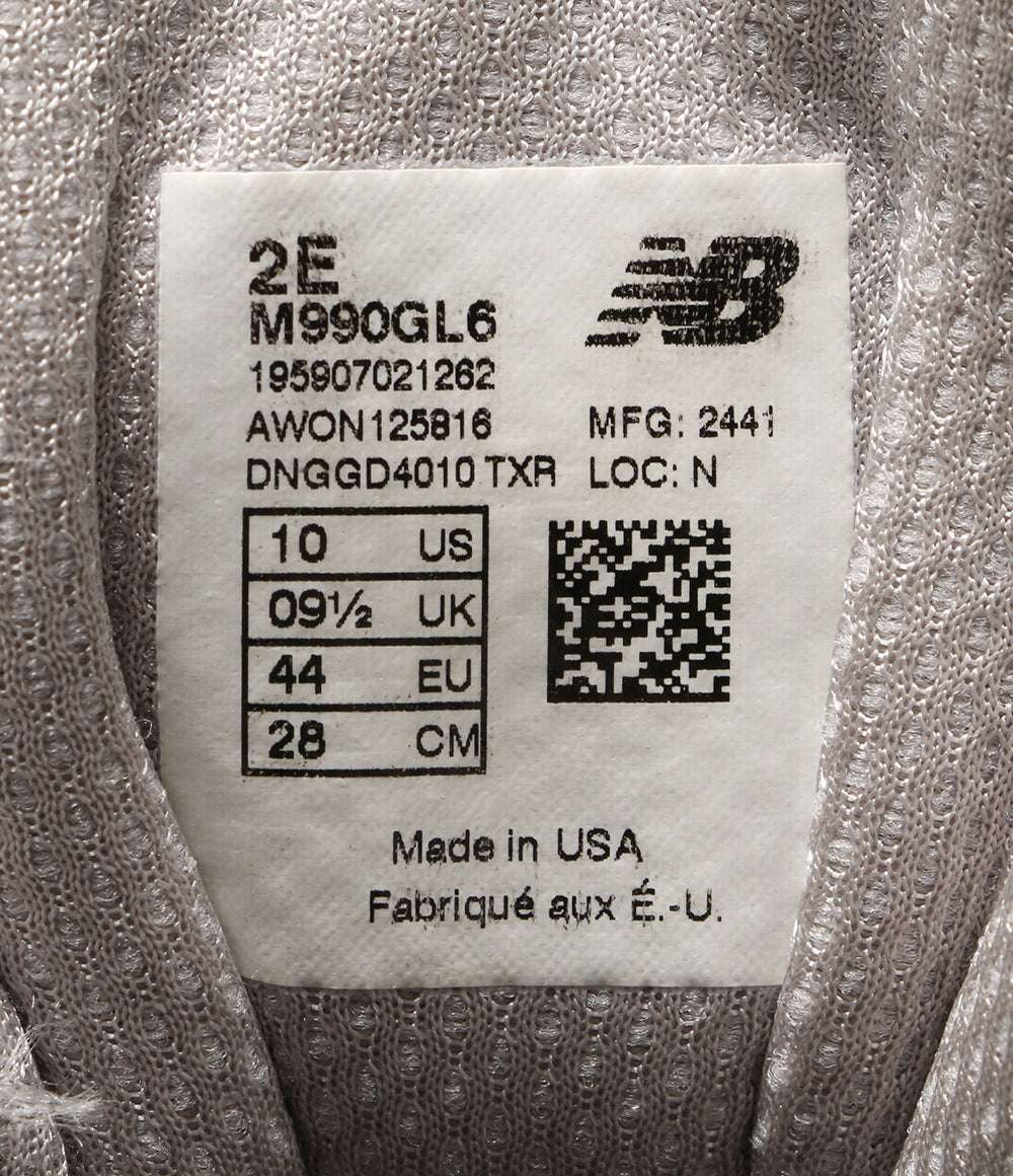 new balance スニーカー Made in USA 990v6 M990GL6 メンズ SIZE 28cm ニューバランス