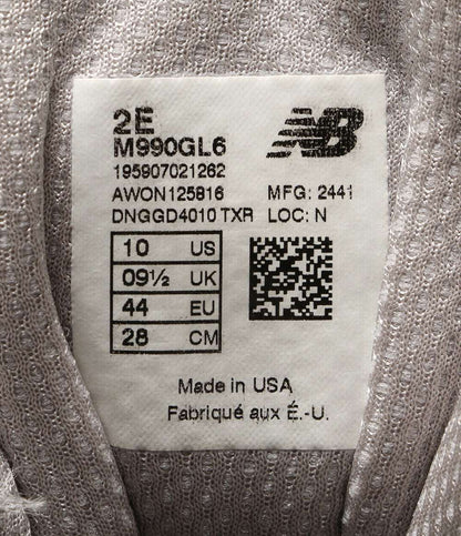 new balance スニーカー Made in USA 990v6 M990GL6 メンズ SIZE 28cm ニューバランス