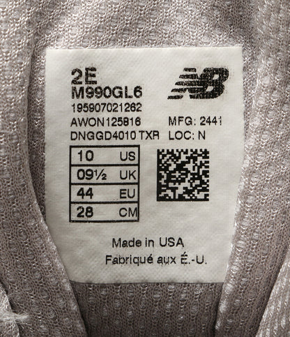 new balance スニーカー Made in USA 990v6 M990GL6 メンズ SIZE 28cm ニューバランス