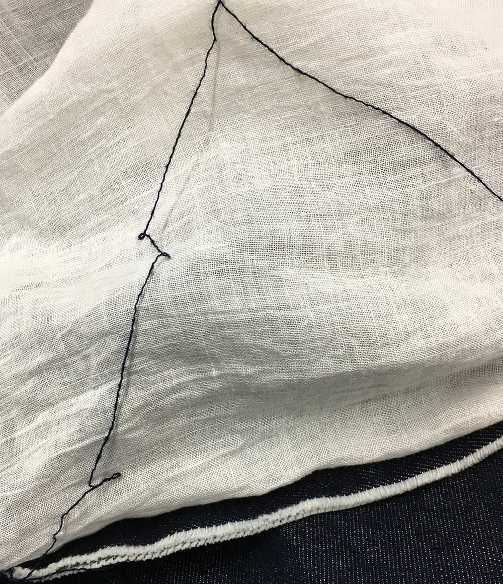 Y's サロペット デニム リネン切替し レディース SIZE 1 ワイズ