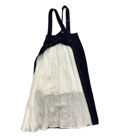 Y's サロペット デニム リネン切替し レディース SIZE 1 ワイズ