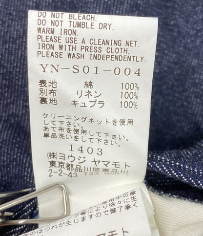 Y's サロペット デニム リネン切替し レディース SIZE 1 ワイズ