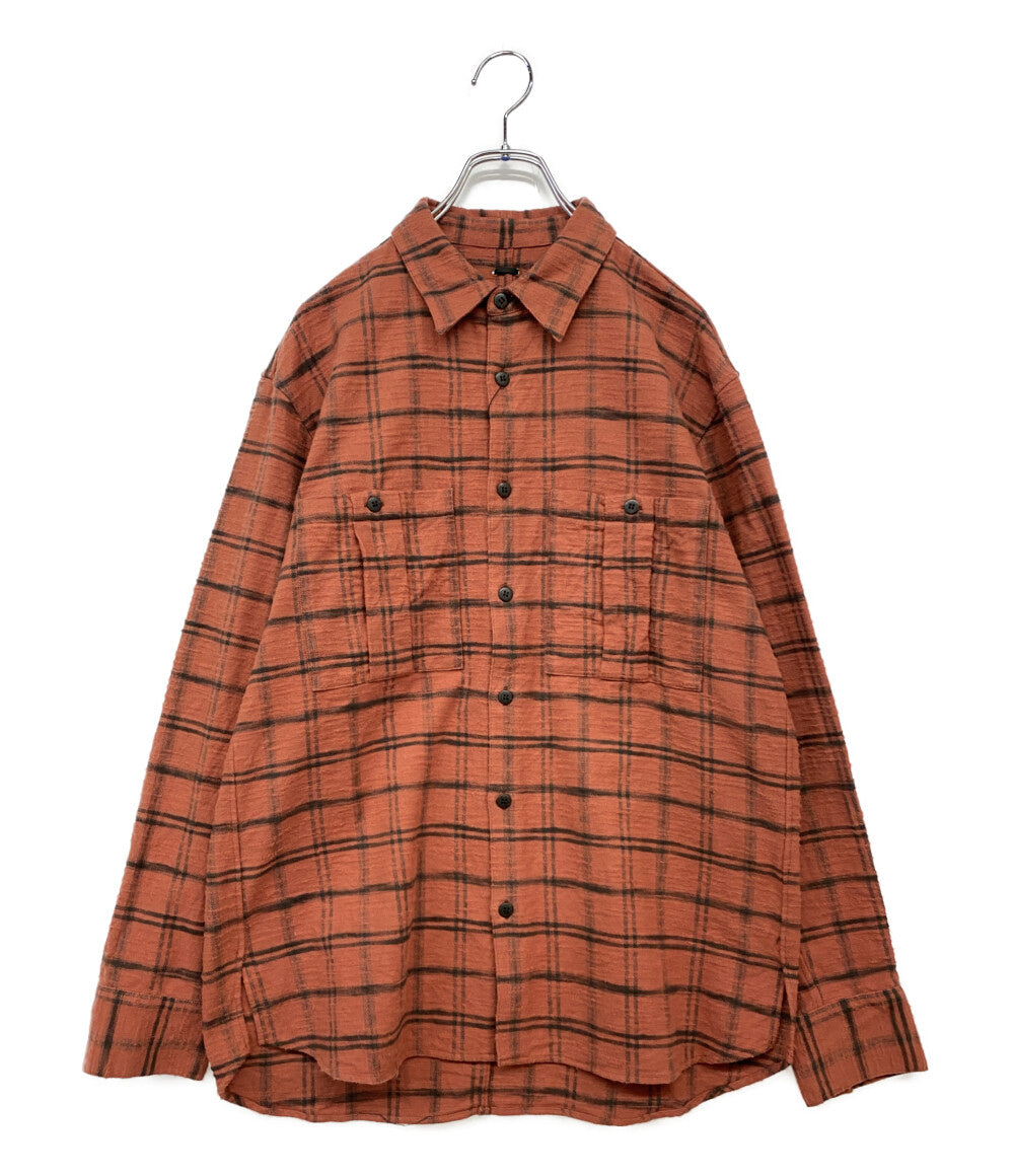 美品 STRUM ストラム 長袖シャツ ヴィンテージ起毛チェックツイルシャツ STC188-01 メンズ SIZE 4