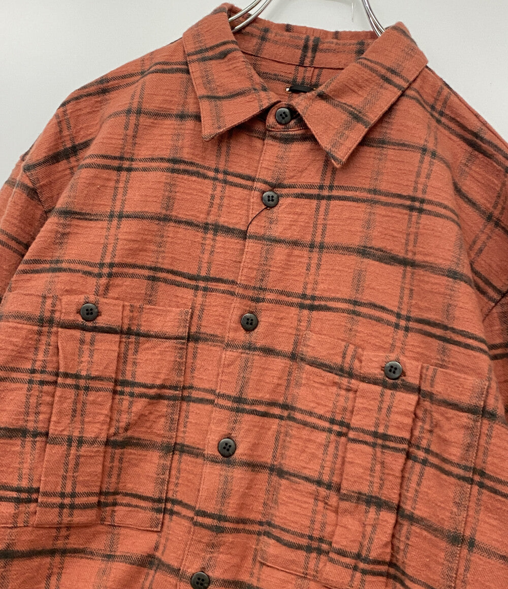 美品 STRUM ストラム 長袖シャツ ヴィンテージ起毛チェックツイルシャツ STC188-01 メンズ SIZE 4