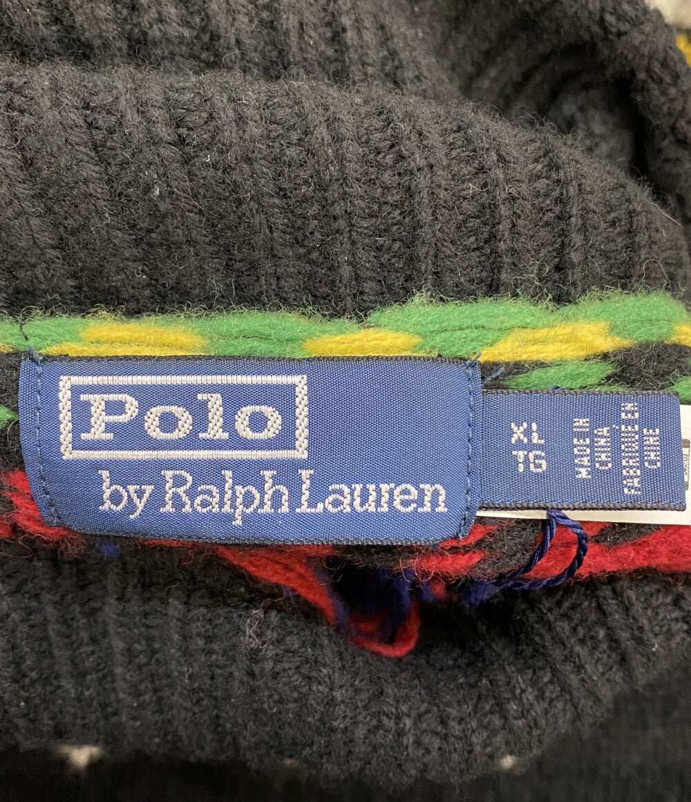 美品 POLO RALPH LAUREN ニット ノルディックニット タートルネック メンズ SIZE XL ポロ・ラルフローレン