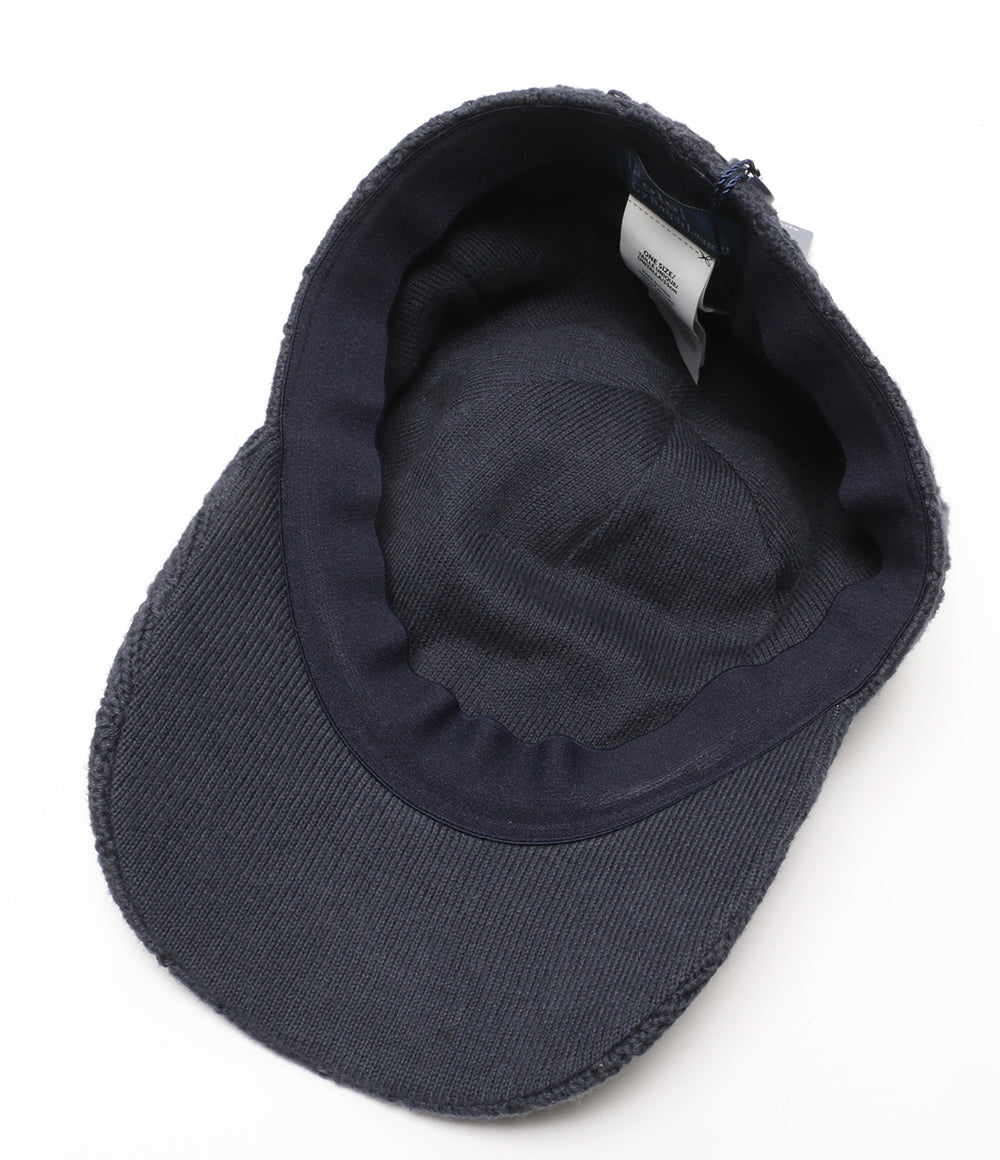POLO RALPH LAUREN ケーブルニット ウールブレンド ボールキャップ ネイビー メンズ SIZE ONE ポロ・ラルフローレン