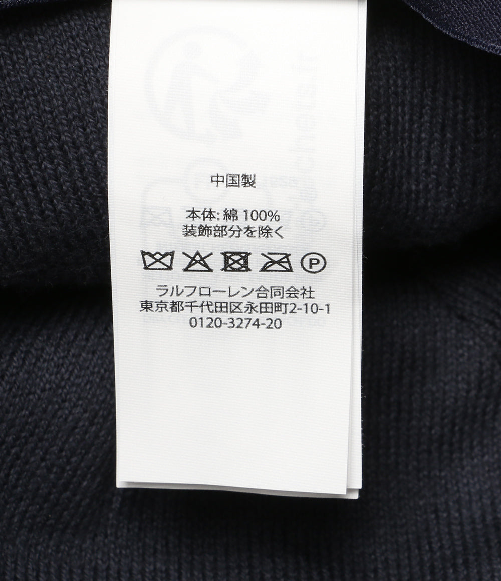 POLO RALPH LAUREN ケーブルニット ウールブレンド ボールキャップ ネイビー メンズ SIZE ONE ポロ・ラルフローレン