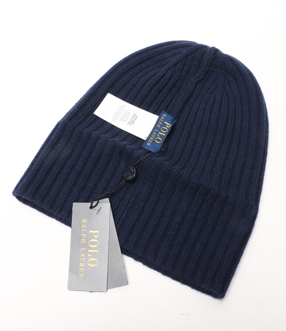 美品 POLO RALPH LAUREN ニット帽 ビーニー PC1333 ネイビー メンズ SIZE ONE ポロ・ラルフローレン